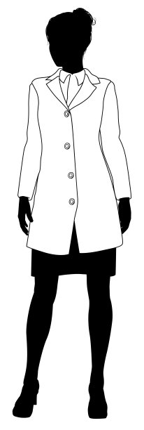 女科学家工程师女剪影人图片下载