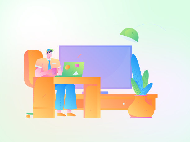 家庭室内人物场景平面矢量概念操作手绘插画图片下载