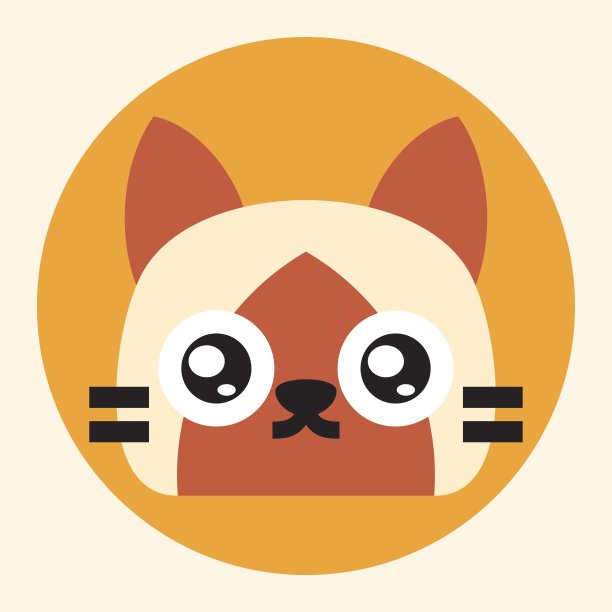 矢量插图猫平面极简主义风格。图片下载