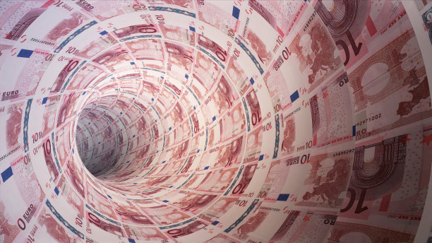 在10欧元的封闭隧道中向前飞行图片下载