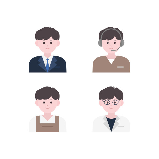 专业商业人物男少年头像头像插画图片下载