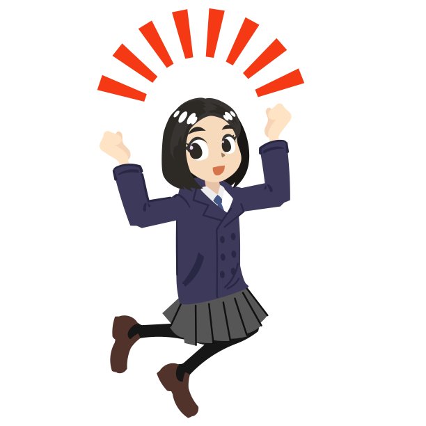 一个高中女孩跳起来展示她的活力图片下载