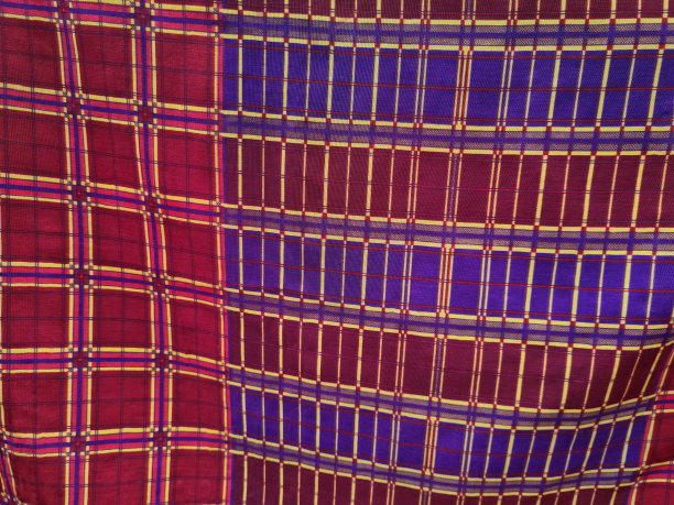 红色和蓝色格子手套背景图片下载