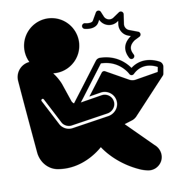 人阅读书固体图标，儿童图书日的概念，男人阅读矢量标志在白色的背景，女人阅读字形风格的移动概念网页设计。矢量图形。图片下载