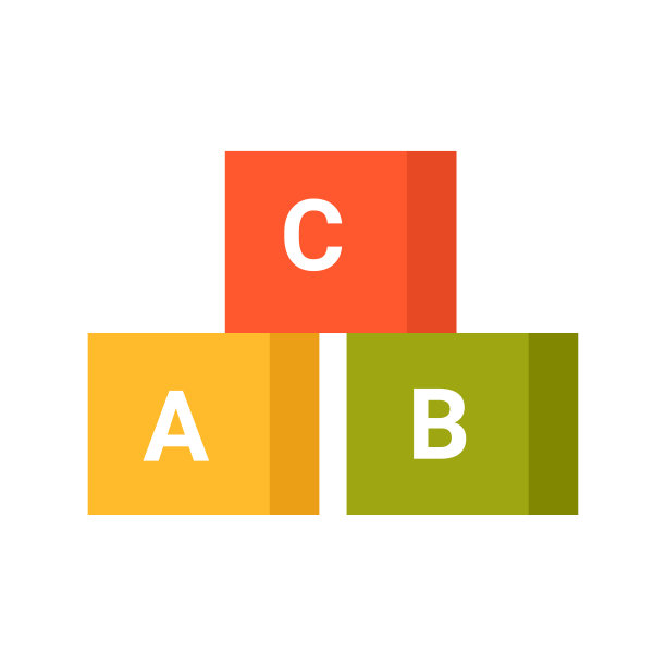 有字母的彩色木块图片下载