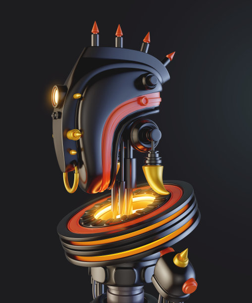 3d机器人在明亮的现实主义风格。创新的技术特征。美丽生动的现代未来主义插图。时尚抽象概念艺术。创意科幻渲染。图片下载