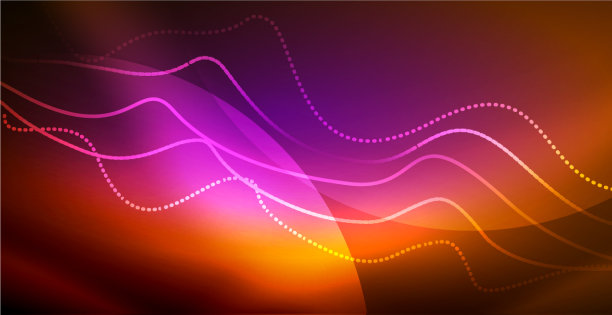 霓虹灯波背景图片下载