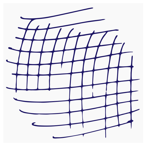 蓝色格子向量抽象插图。图片下载
