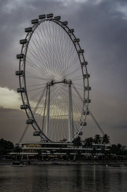 新加坡海湾花园中的摩天轮。图片下载