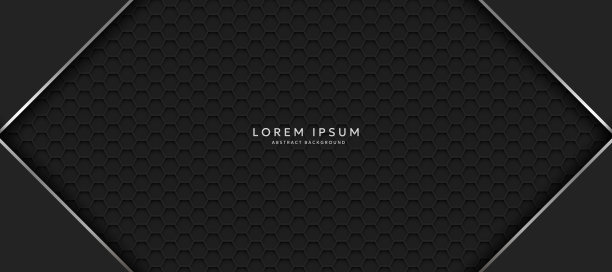 深色背景由反射的金属线条组成。六角形金属纹理背景图片下载