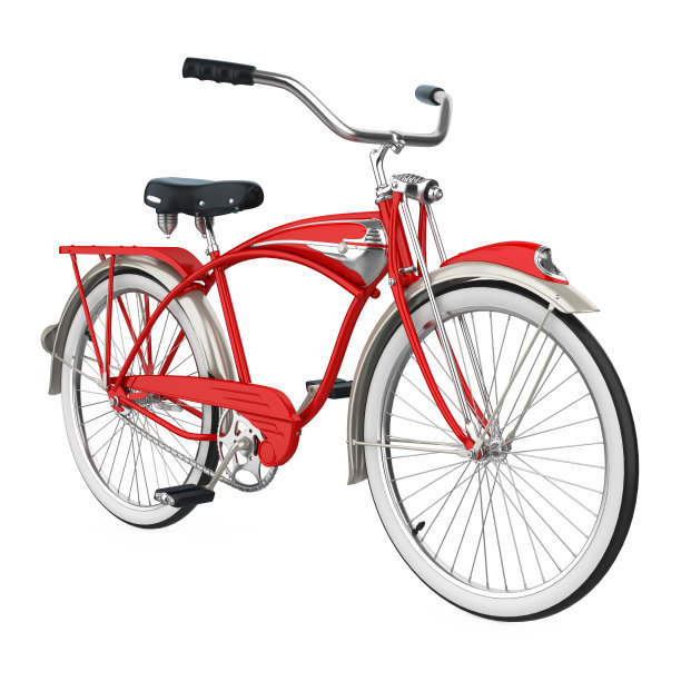 红色自行车隔离图片下载
