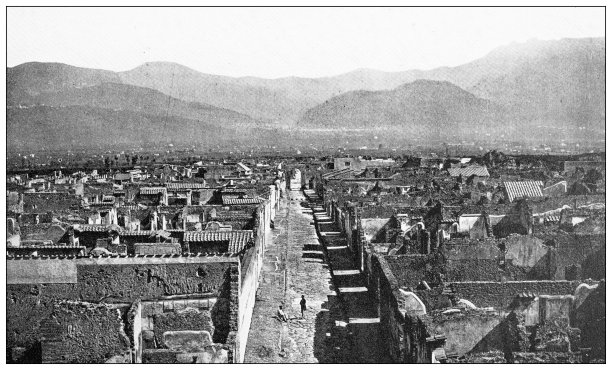 那不勒斯和坎帕尼亚的古老旅行照片:庞贝图片下载