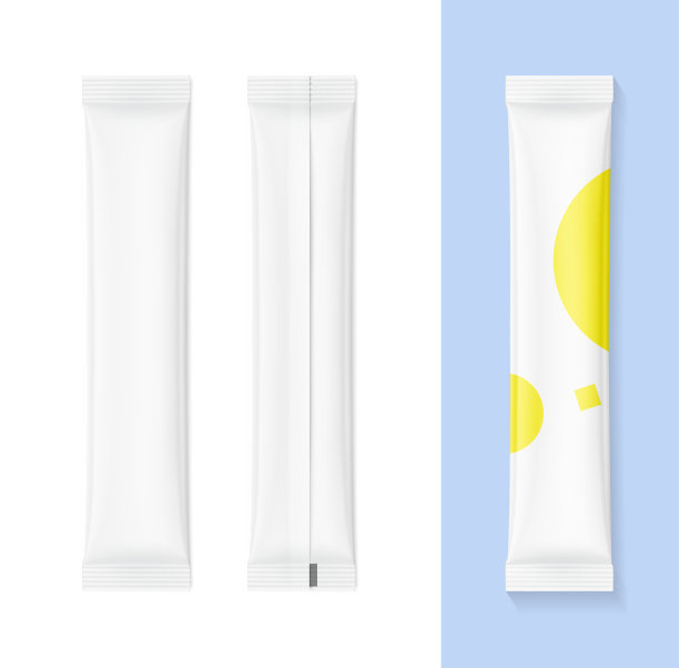 空白棒包装袋模型。图片下载