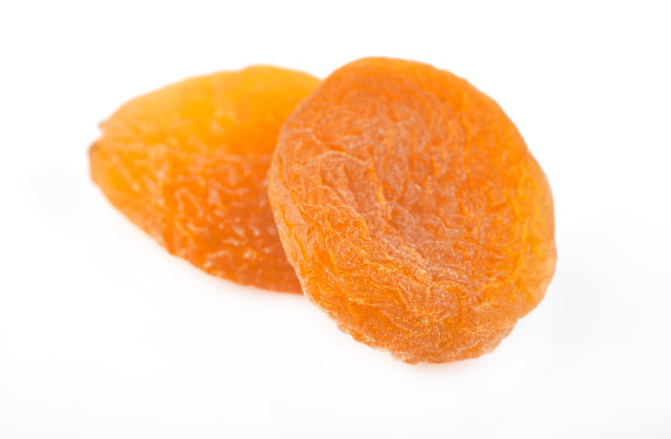 干杏成分近隔离在一个白色的背景。一个橙杏水果与剪接路径照片的广告图片下载