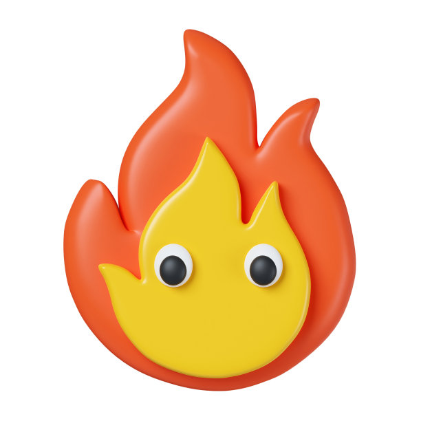 火焰符号。能源和动力概念。图标隔离在灰色背景。3d渲染图。剪切路径。图片下载