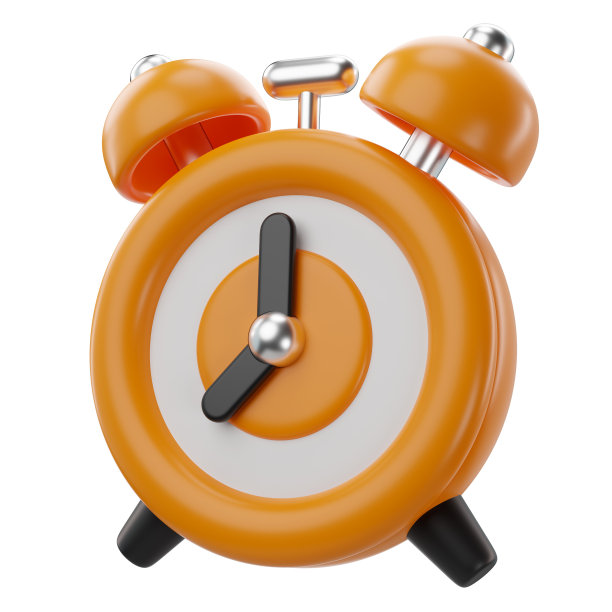 3d插图时钟回到学校图标图片下载