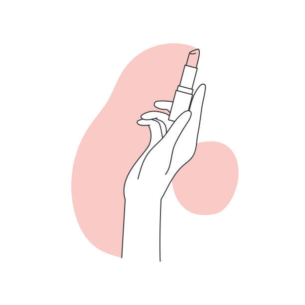 女子手持口红图片下载