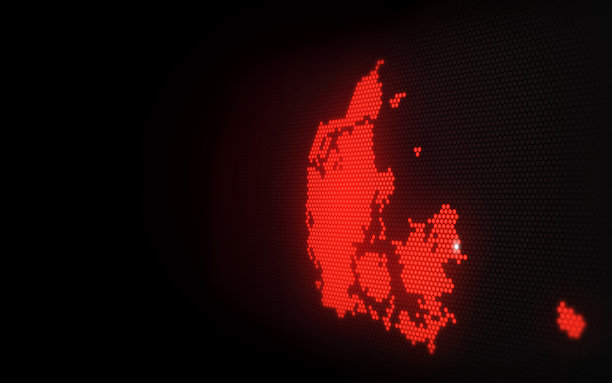 丹麦哥本哈根。创意发光地图图片下载