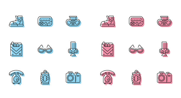 用吸管设置电话听筒和汽水罐图片下载