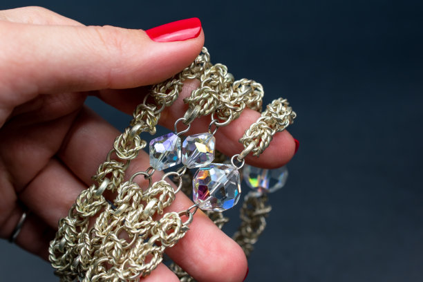 独特的美丽的项链为妇女，复古珠宝的概念，宣传照片为网上珠宝店图片下载