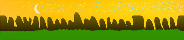 黄色的天空和山脉景观图片下载