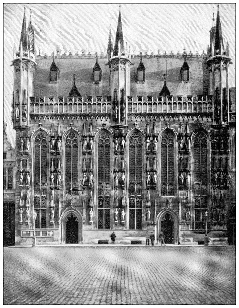 比利时古色古香的旅行照片:布鲁日，市政厅图片下载