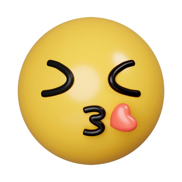 飞吻。图标隔离在灰色背景。3d渲染图。剪切路径。图片下载