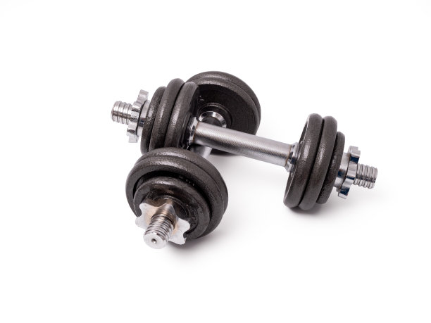 运动器材白底哑铃。图片下载