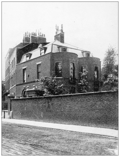 伦敦的古董旅行照片:迪肯家，德文郡露台图片下载