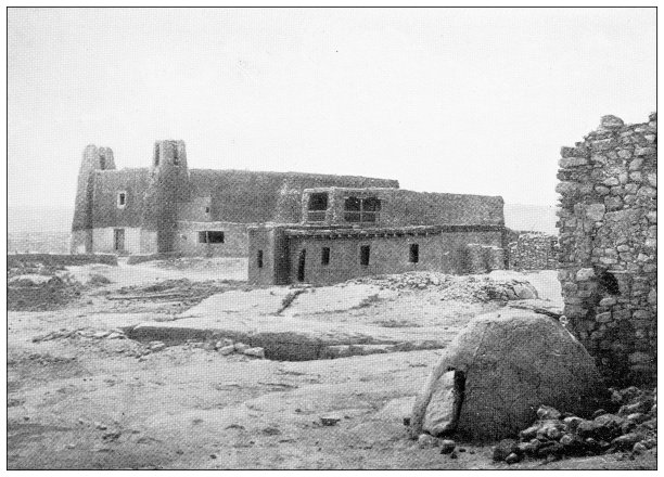 大峡谷古色古香的旅行照片:阿科马教堂图片下载