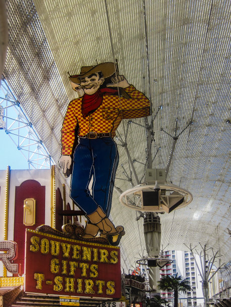 维加斯维克，拉斯维加斯著名的牛仔霓虹灯人物。图片下载