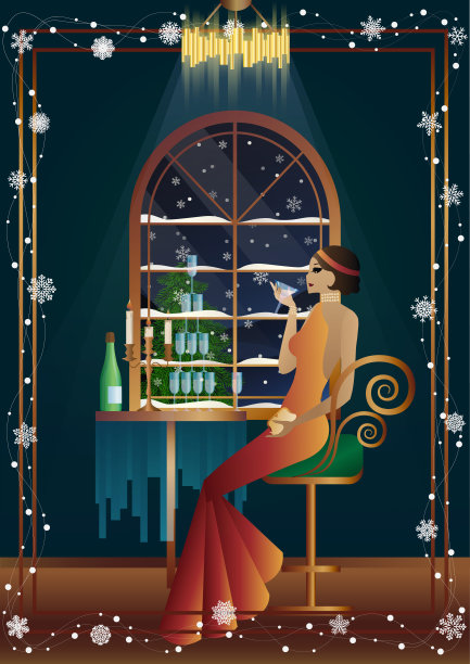 盛装出席节日晚宴的人图片下载