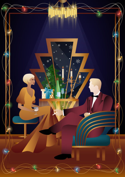 盛装出席节日晚宴的人图片下载