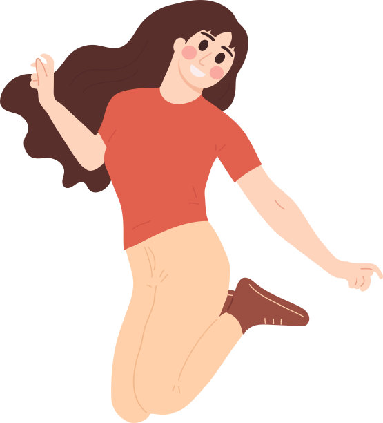 快乐的人女人庆祝和跳党人物插图图形卡通艺术卡图片下载