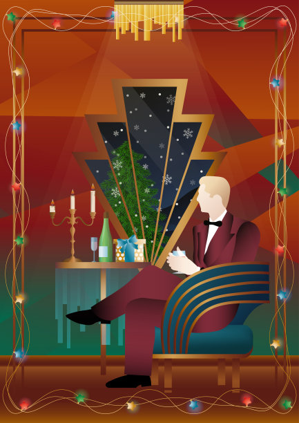 盛装出席节日晚宴的人图片下载