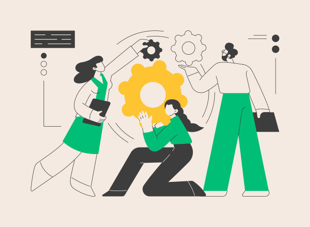 专门的团队抽象概念矢量插图。图片下载