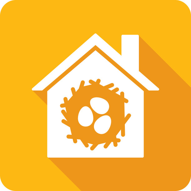 房子鸟巢图标剪影图片下载