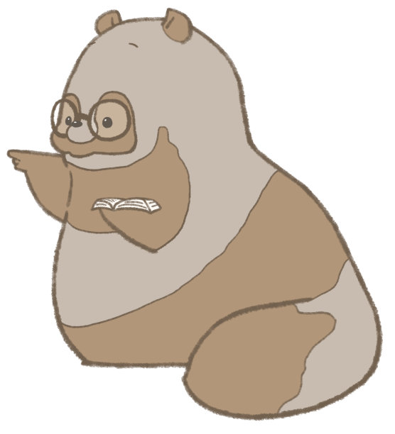 一只戴着眼镜的日本浣熊，拿着一本书指指点点图片下载