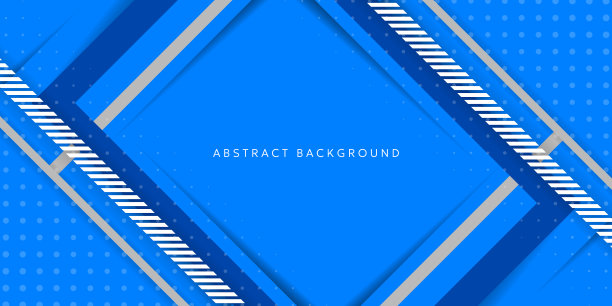 充满活力的蓝色抽象艺术与动态的线条和点图案图片下载