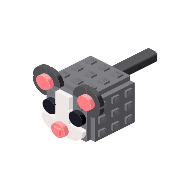 等距灰色老鼠。向量图片下载