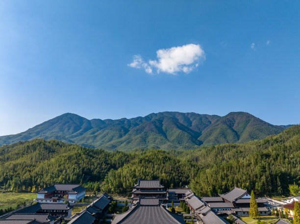 中国江西寺庙和古建筑的航空摄影图片下载