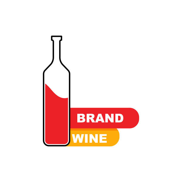 葡萄酒，酒庄标志或图标，徽章，标签菜单设计餐厅或咖啡馆，字母矢量插图图片下载