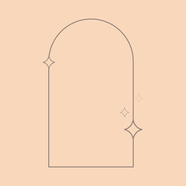 拱形，框架弧形，框架弧形，风格化星星。抽象色彩简约的线性设计元素，几何形式，现代拱形形状。图片下载