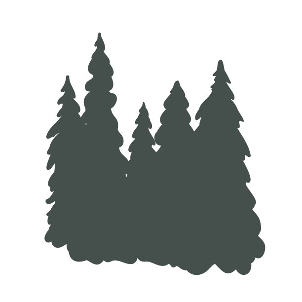 山地景观创作者剪贴画，矢量旅行插图，公路旅行剪贴画，山地场景图像在平面卡通风格，抽象的自然，岩石森林旅游远足图片下载