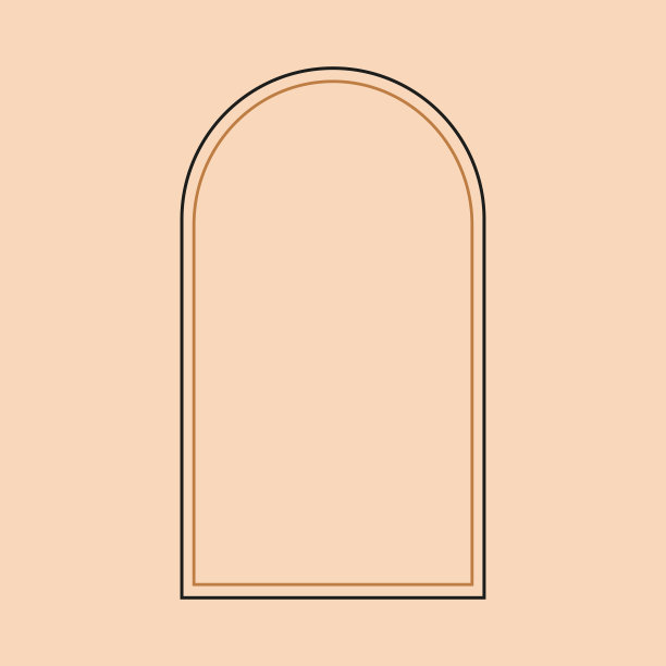 拱门，圆弧，框架圆弧。抽象色彩简约的线性设计元素，几何形式，现代拱形形状。图片下载