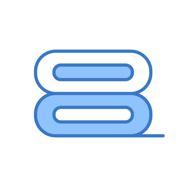 织物卷图标。扭曲的织物卷。织物或产品材料，如棉，皮革，羊毛，聚酯，弹性。图片下载