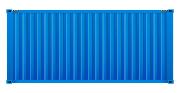 物流货物集装箱。海运、运输及交货理念。现实的3d模板隔离在白色背景图片下载