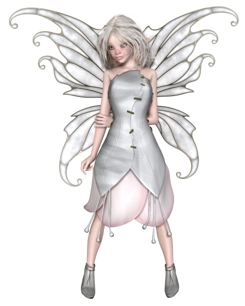 可爱的粉红色鼻子的冬天仙女图片下载