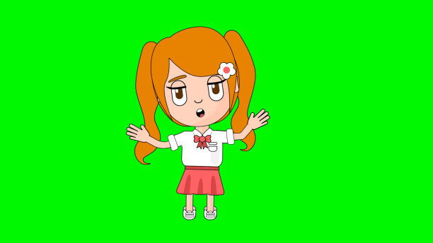 女孩歌舞卡通人物阿尔法阿凡达图片下载