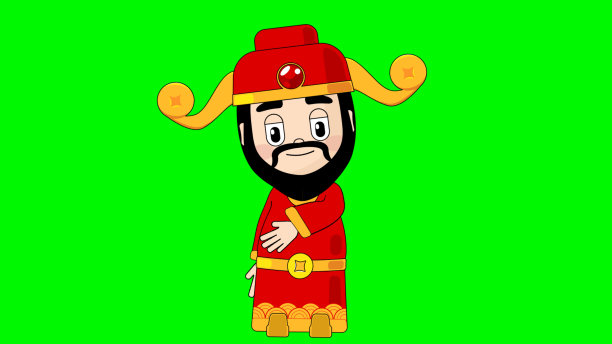 等待发财的卡通人物阿尔法阿凡达图片下载